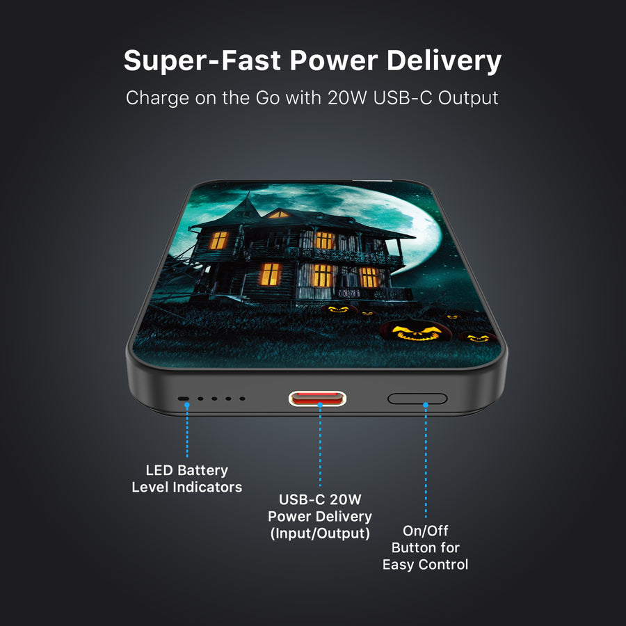 MyBat Design Lab 5000mAh Magnetic Wireless Power Bank - Black - Haunted Mansion - MPBBAT131-BK-396-7.jpg