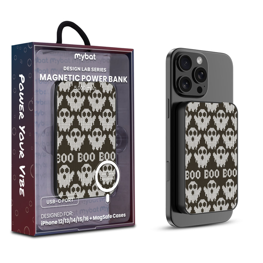 MyBat Design Lab 5000mAh Magnetic Wireless Power Bank - Black - Boo Who - MPBBAT131-BK-399-1.jpg