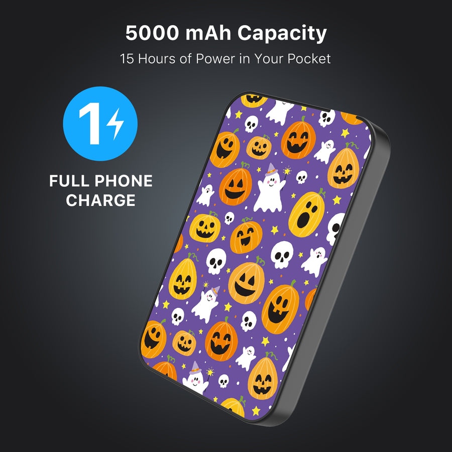 MyBat Design Lab 5000mAh Magnetic Wireless Power Bank - Black - Pumpkin Party - MPBBAT131-BK-404-8.jpg
