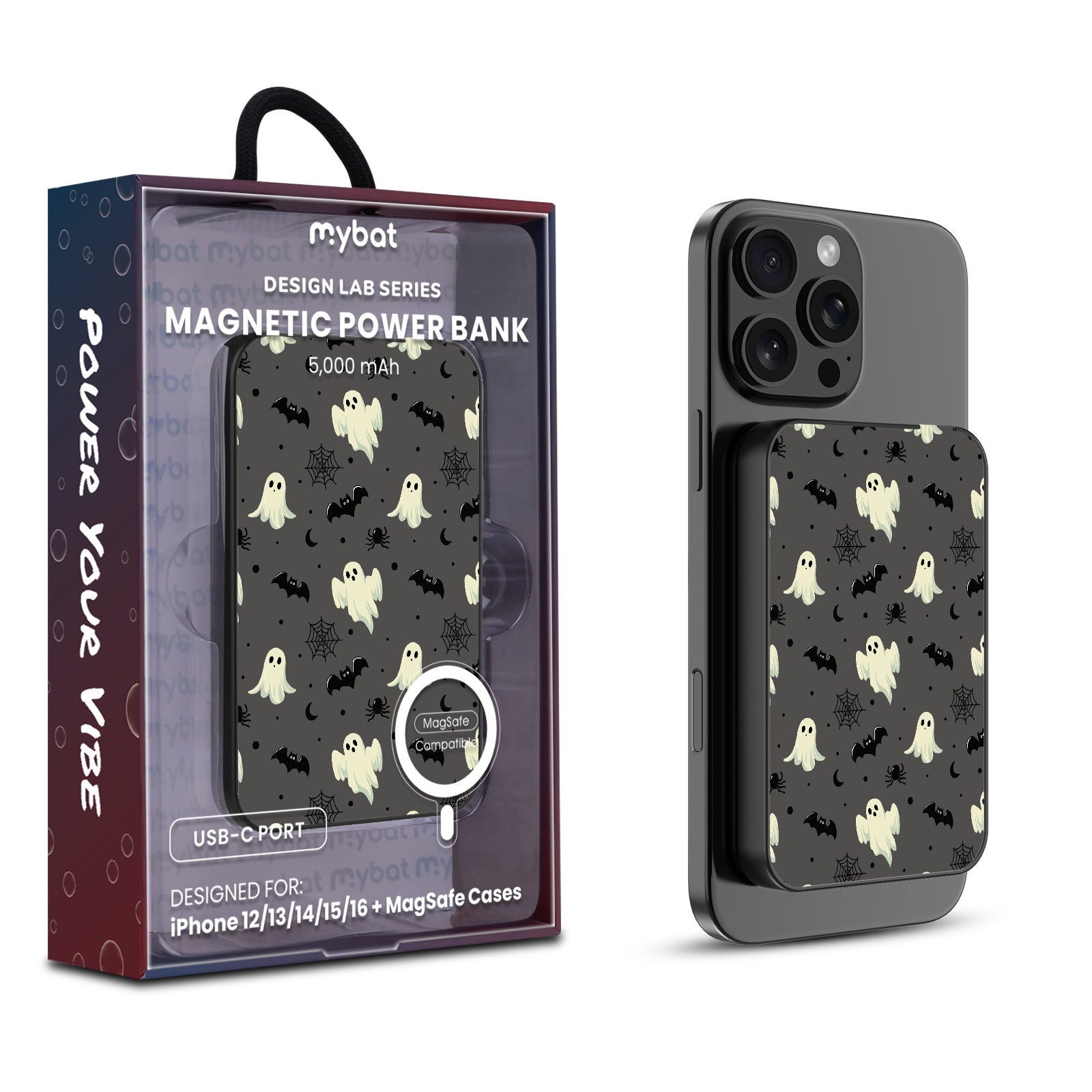 MyBat Design Lab 5000mAh Magnetic Wireless Power Bank - Black - Night Crawlers - MPBBAT131-BK-409-1.jpg