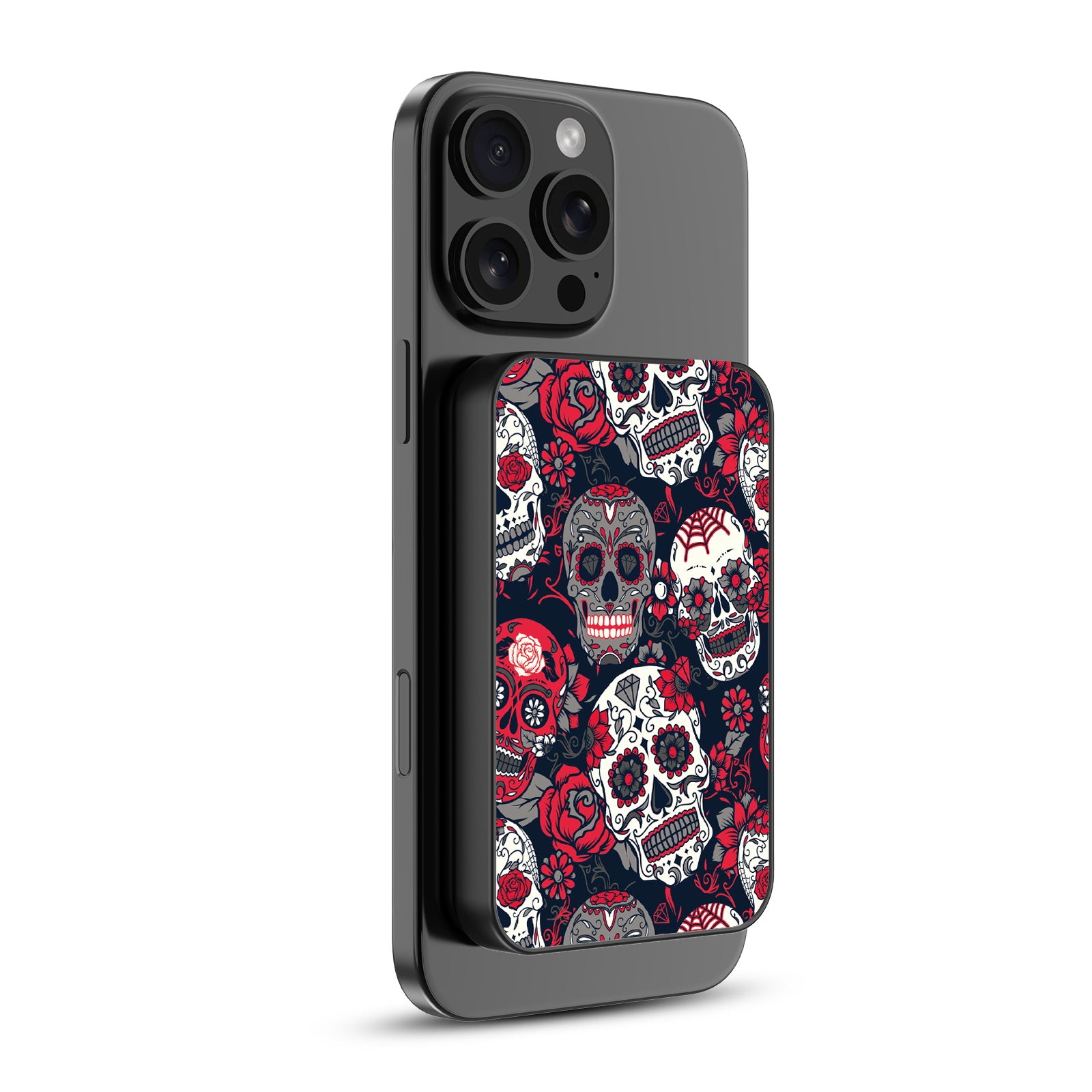 MyBat Design Lab 5000mAh Magnetic Wireless Power Bank - Black - Sugar Rose Skulls - MPBBAT131-BK-418-2.jpg