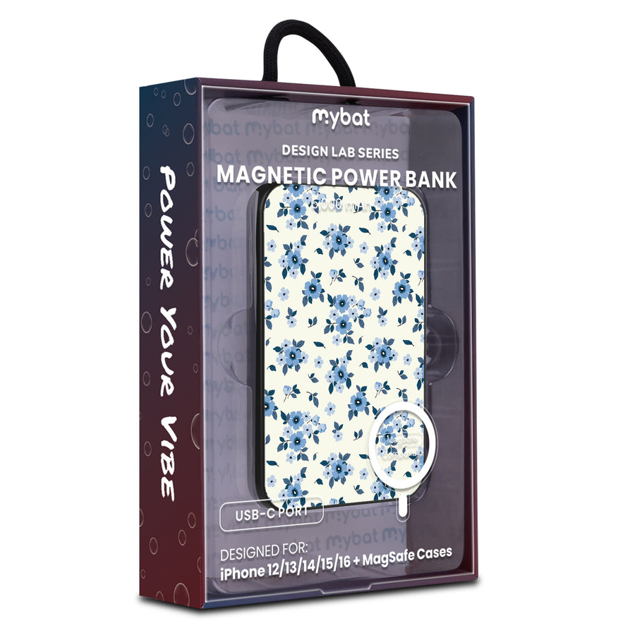 MyBat Design Lab 5000mAh Magnetic Wireless Power Bank - Black - Porcelain Petals - MPBBAT131-BK-437-9.jpg