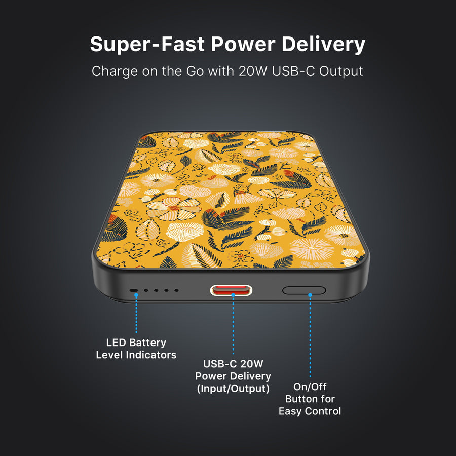 MyBat Design Lab 5000mAh Magnetic Wireless Power Bank - Black - Floral Stitch - MPBBAT131-BK-439-7.jpg