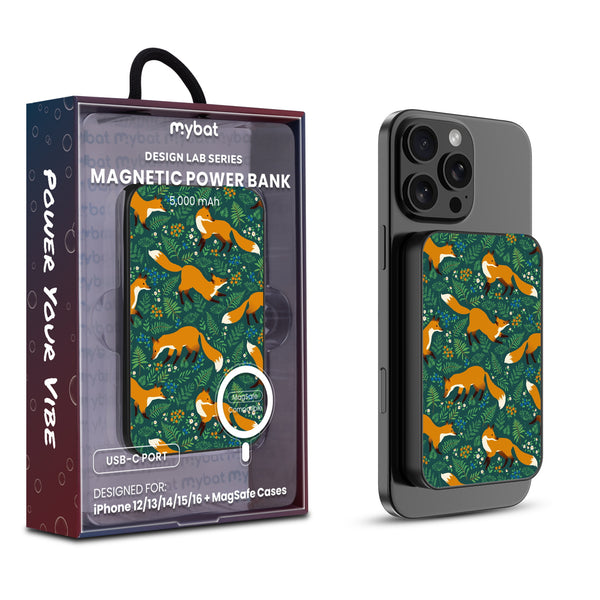 MyBat Design Lab 5000mAh Magnetic Wireless Power Bank - Black - Frolicking Fox - MPBBAT131-BK-443-1.jpg