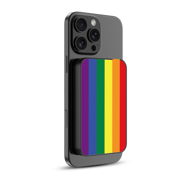 MyBat Design Lab 5000mAh Magnetic Wireless Power Bank - Black - Rainbow Stripes - MPBBAT131-BK-459-2.jpg