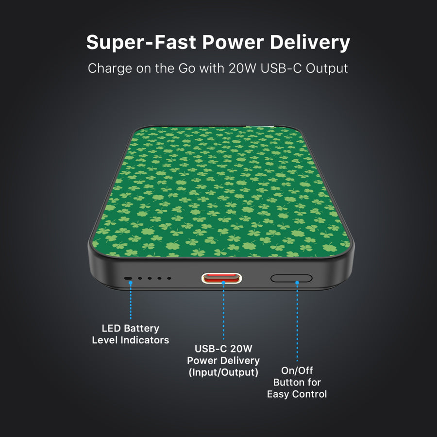 MyBat Design Lab 5000mAh Magnetic Wireless Power Bank - Black - Lucky Clover - MPBBAT131-BK-466-7.jpg