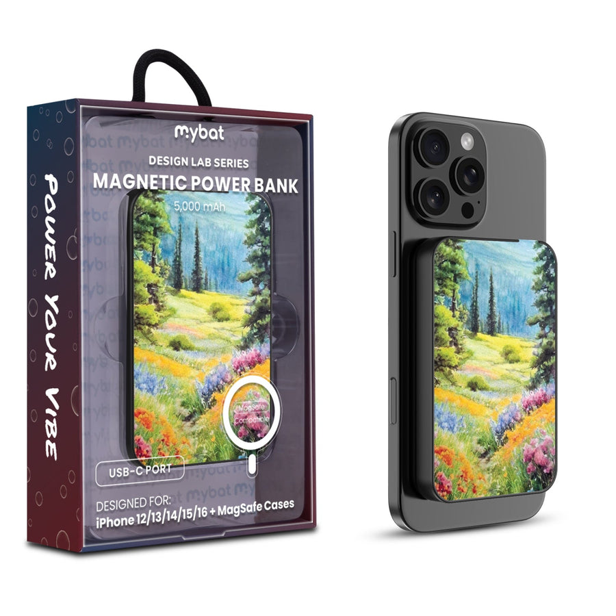 MyBat Design Lab 5000mAh Magnetic Wireless Power Bank - Black - Nature's Canvas