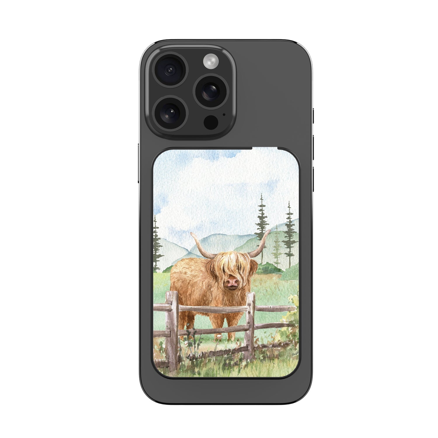 MyBat Design Lab 5000mAh Magnetic Wireless Power Bank - Black - Highland Cow - MPBBAT131-BK-470-3.jpg