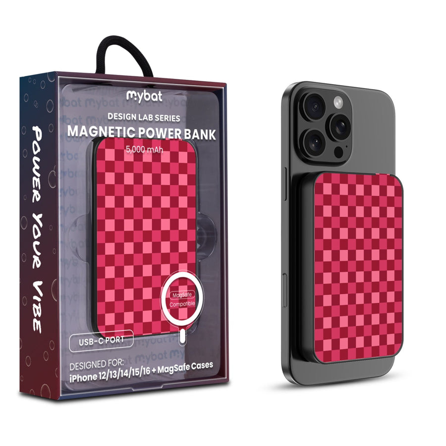 MyBat Design Lab 5000mAh Magnetic Wireless Power Bank - Black - Raspberry Check