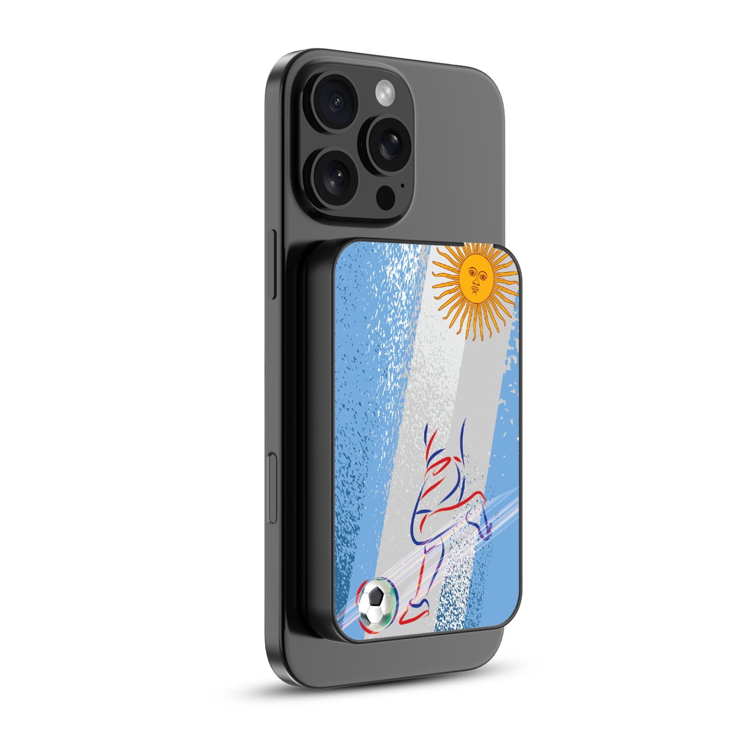 MyBat Design Lab 5000mAh Magnetic Wireless Power Bank - Black – Argentina Soccer - MPBBAT131-BK-508-2.jpg