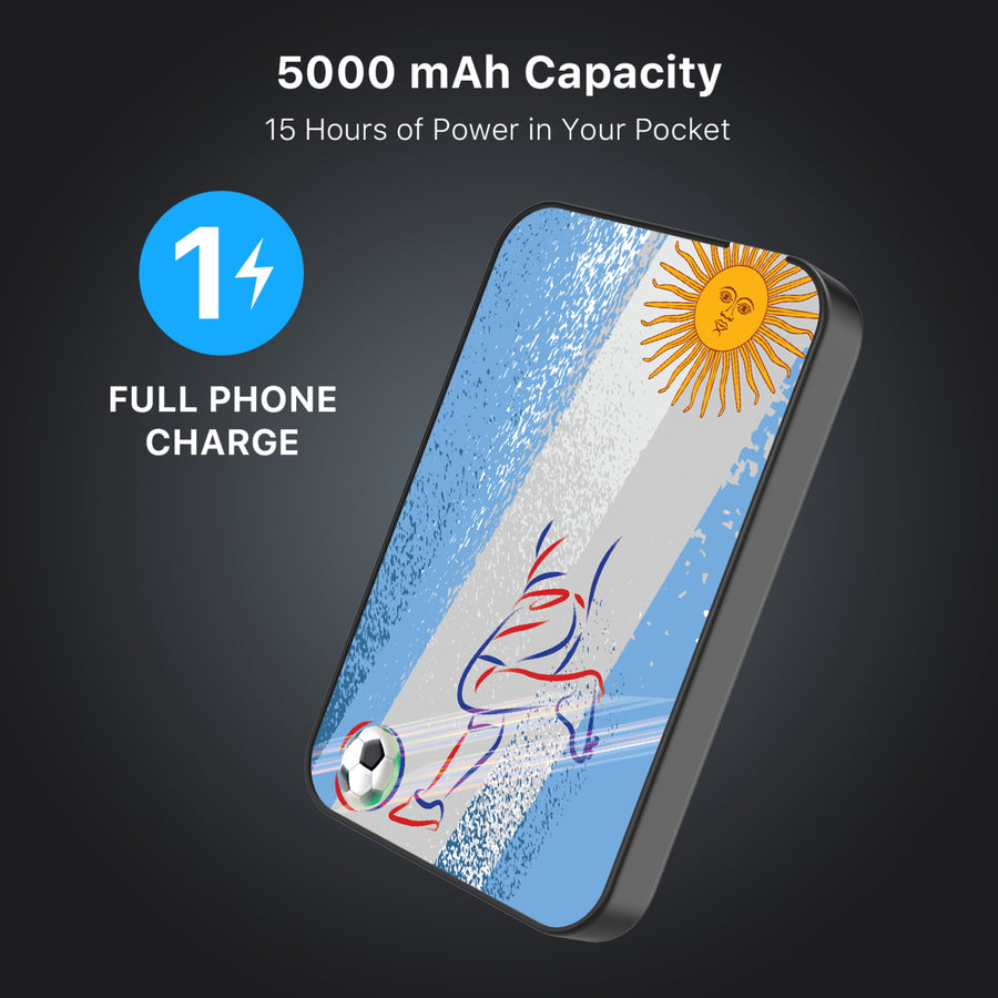 MyBat Design Lab 5000mAh Magnetic Wireless Power Bank - Black – Argentina Soccer - MPBBAT131-BK-508-8.jpg