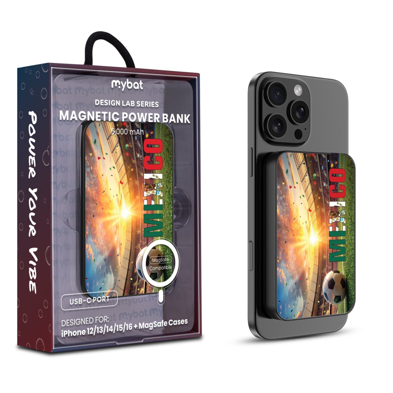 MyBat Design Lab 5000mAh Magnetic Wireless Power Bank - Black – Mexico Goal - MPBBAT131-BK-517-1.jpg
