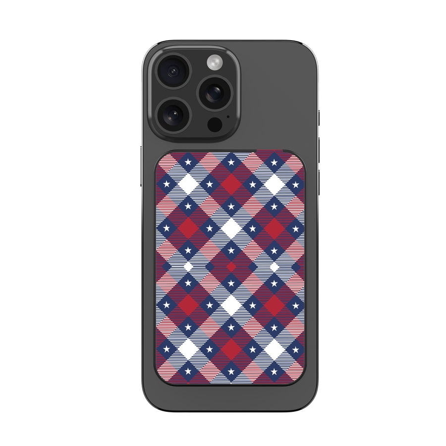 MyBat Design Lab 5000mAh Magnetic Wireless Power Bank - Black – Americana Plaid - MPBBAT131-BK-523-2.JPG