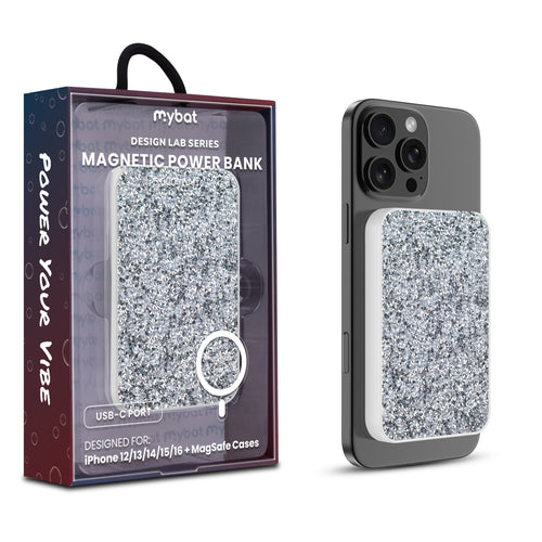MyBat Design Lab 5000mAh Magnetic Wireless Power Bank – White / White Rhinestone - MPBBAT132-D02-1.jpg