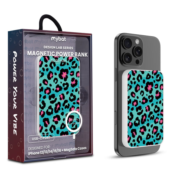 MyBat Design Lab 5000mAh Magnetic Wireless Power Bank - White - Multicolor Leopard - MPBBAT132-WH-004-1.jpg