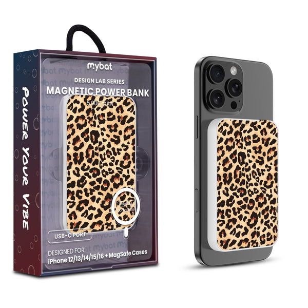 MyBat Design Lab 5000mAh Magnetic Wireless Power Bank - White - Leopard Print - MPBBAT132-WH-005-1.jpg