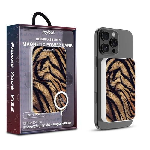 MyBat Design Lab 5000mAh Magnetic Wireless Power Bank - White - Tiger Fur - MPBBAT132-WH-006-1.jpg