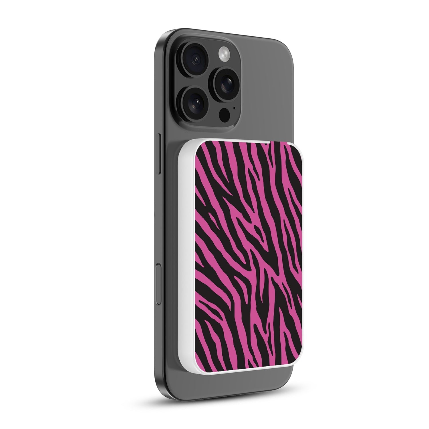 MyBat Design Lab 5000mAh Magnetic Wireless Power Bank - White - Pink Zebra Print - MPBBAT132-WH-010-2.jpg