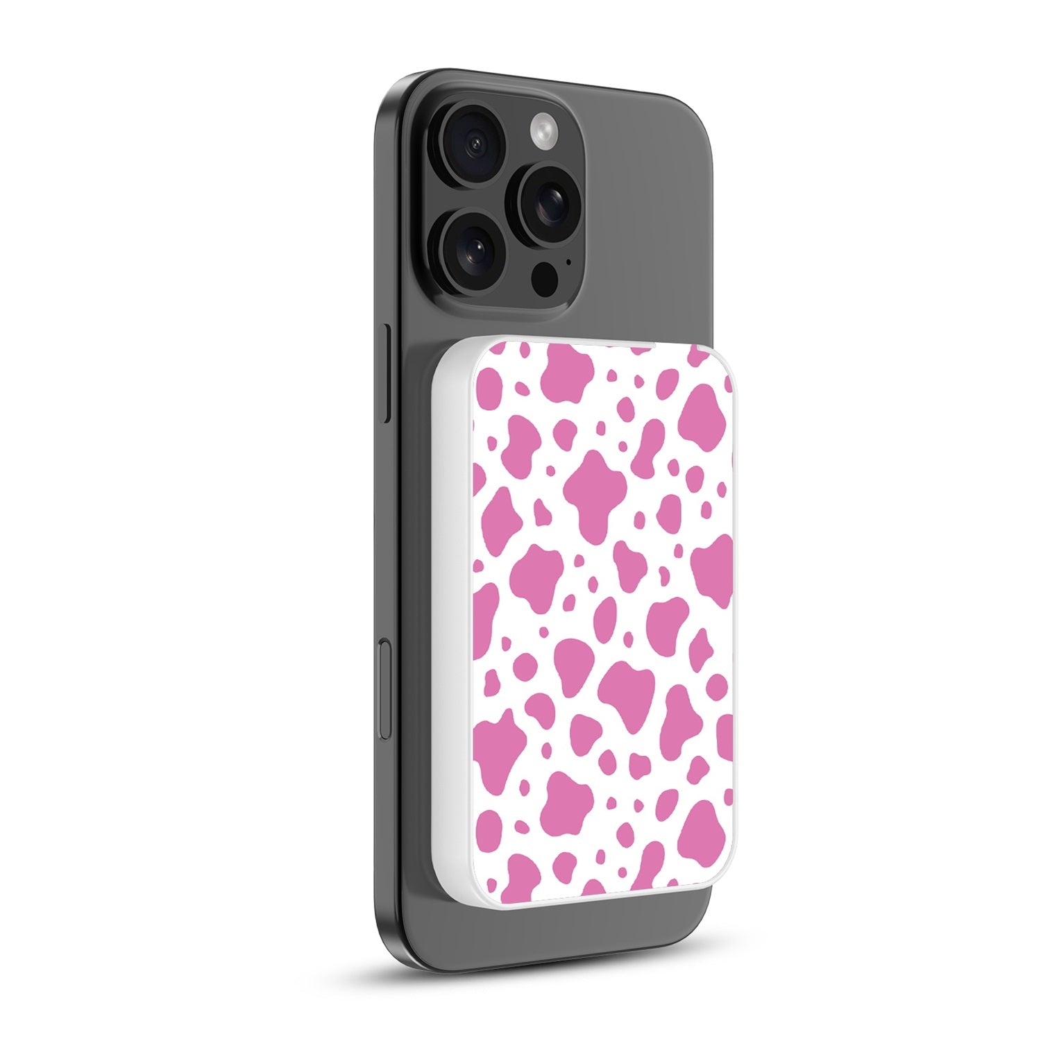 MyBat Design Lab 5000mAh Magnetic Wireless Power Bank - White - Pink Cow Print - MPBBAT132-WH-015-2.jpg