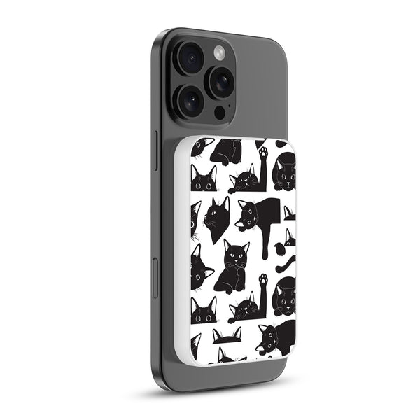 MyBat Design Lab 5000mAh Magnetic Wireless Power Bank - White - Black Cats - MPBBAT132-WH-017-2.jpg