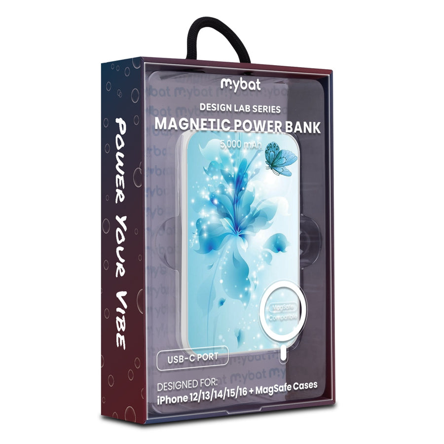 MyBat Design Lab 5000mAh Magnetic Wireless Power Bank - White - Butterfly & Flowers - MPBBAT132-WH-020-9.jpg