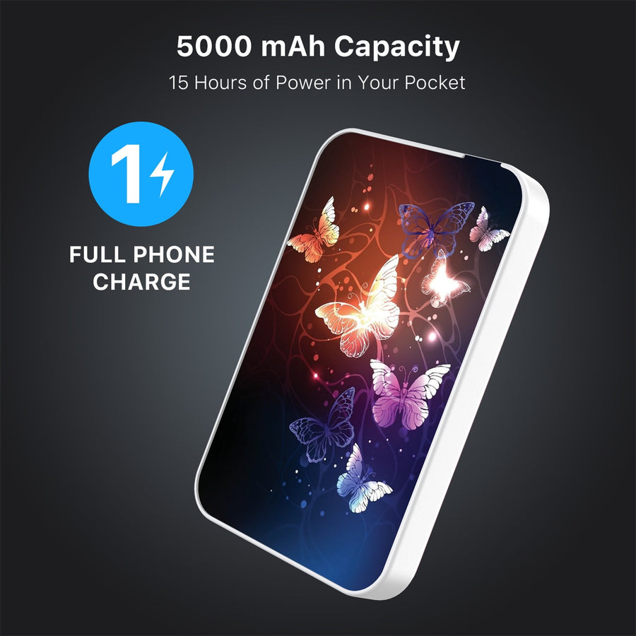 MyBat Design Lab 5000mAh Magnetic Wireless Power Bank - White - Neon Butterflies - MPBBAT132-WH-022-8.jpg