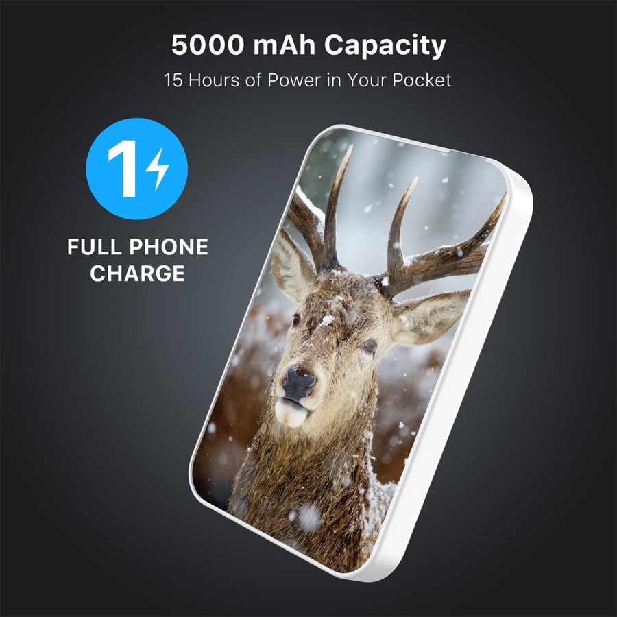 MyBat Design Lab 5000mAh Magnetic Wireless Power Bank - White - Deer in Winter - MPBBAT132-WH-024-8.jpg