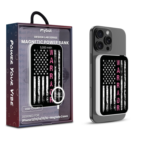 MyBat Design Lab 5000mAh Magnetic Wireless Power Bank - White - Pink Ribbon - MPBBAT132-WH-035-1.jpg