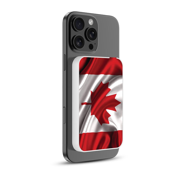 MyBat Design Lab 5000mAh Magnetic Wireless Power Bank - White - Canadian Flag - MPBBAT132-WH-044-2.jpg