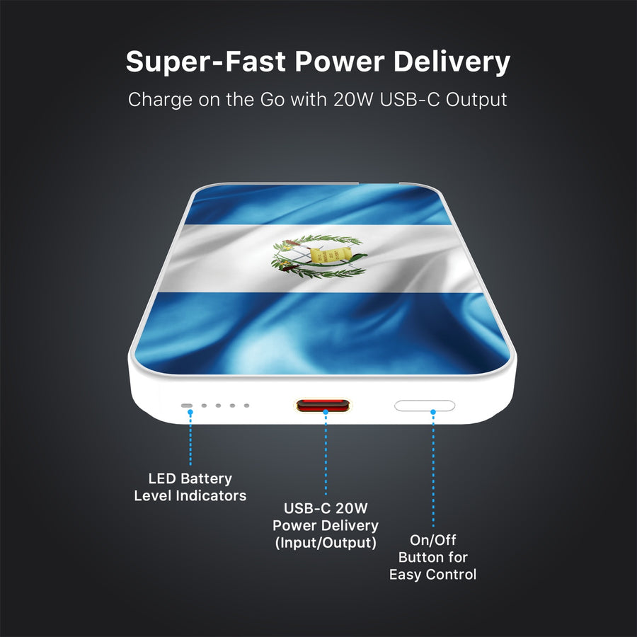 MyBat Design Lab 5000mAh Magnetic Wireless Power Bank - White - Guatemalan Flag - MPBBAT132-WH-045-7.jpg