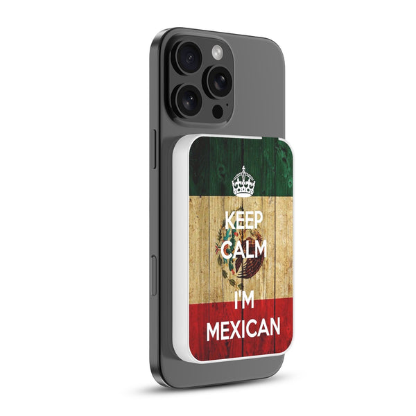 MyBat Design Lab 5000mAh Magnetic Wireless Power Bank - White - Keep Calm, I'm Mexican - MPBBAT132-WH-051-2.jpg