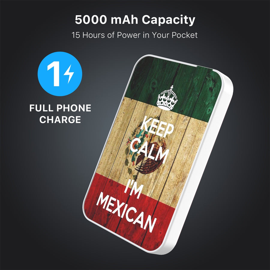 MyBat Design Lab 5000mAh Magnetic Wireless Power Bank - White - Keep Calm, I'm Mexican - MPBBAT132-WH-051-8.jpg