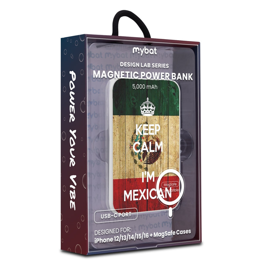 MyBat Design Lab 5000mAh Magnetic Wireless Power Bank - White - Keep Calm, I'm Mexican - MPBBAT132-WH-051-9.jpg