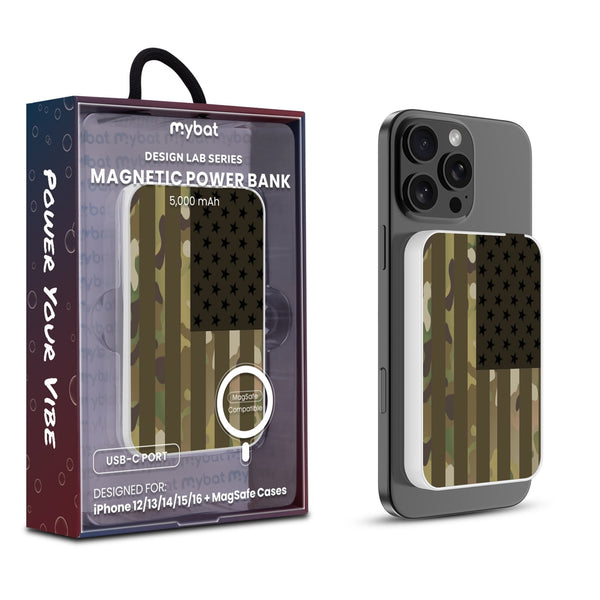 MyBat Design Lab 5000mAh Magnetic Wireless Power Bank - White - Military Camouflage American Flag - MPBBAT132-WH-054-1.jpg