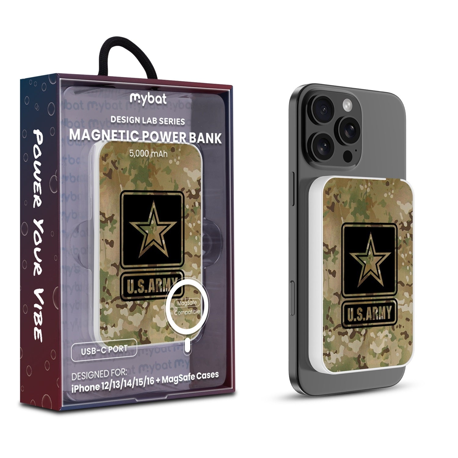 MyBat Design Lab 5000mAh Magnetic Wireless Power Bank - White - U.S. Army - MPBBAT132-WH-055-1.jpg