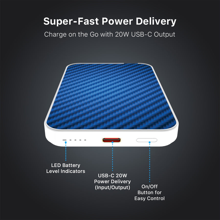 MyBat Design Lab 5000mAh Magnetic Wireless Power Bank - White - Blue Carbon Fiber - MPBBAT132-WH-084-7.jpg