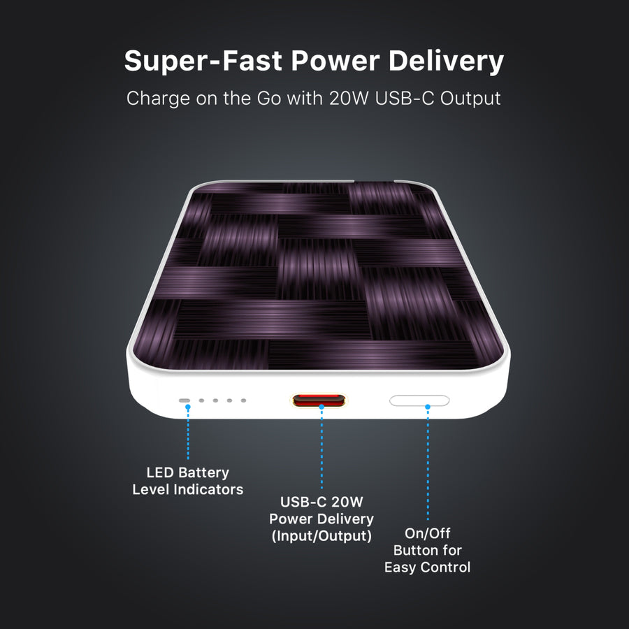 MyBat Design Lab 5000mAh Magnetic Wireless Power Bank - White - Woven Carbon Fiber - MPBBAT132-WH-085-7.jpg