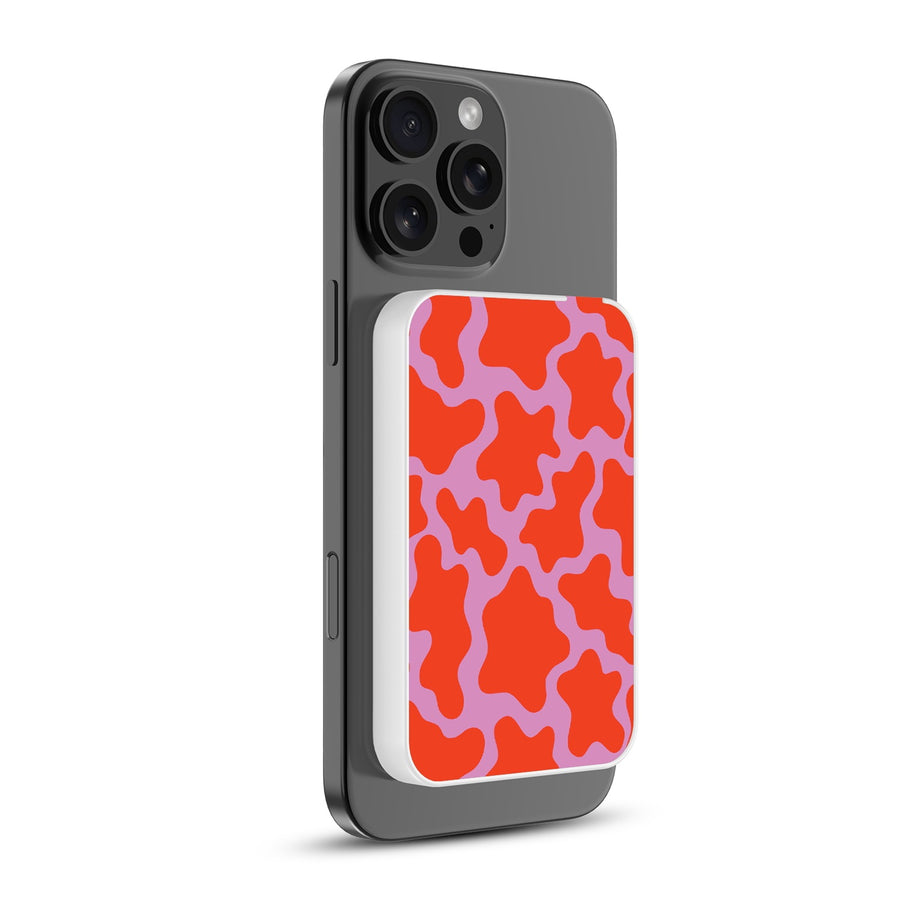MyBat Design Lab 5000mAh Magnetic Wireless Power Bank - White - Pink Retro Splashes - MPBBAT132-WH-094-2.jpg