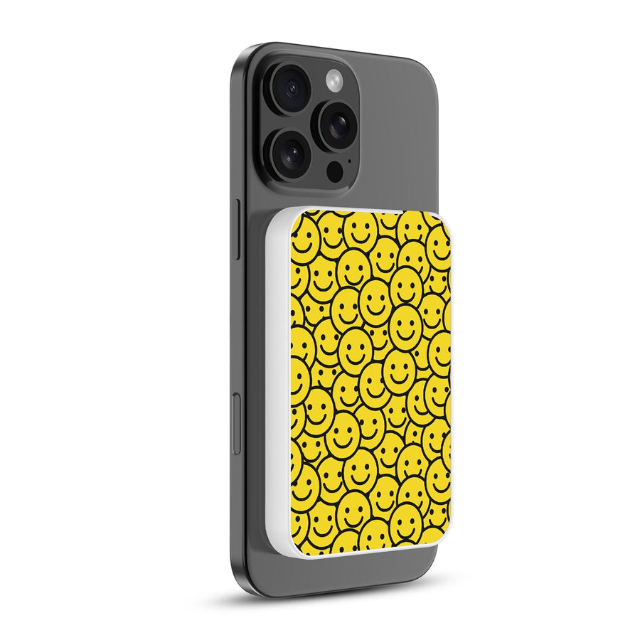 MyBat Design Lab 5000mAh Magnetic Wireless Power Bank - White - Smiley Faces - MPBBAT132-WH-097-2.jpg