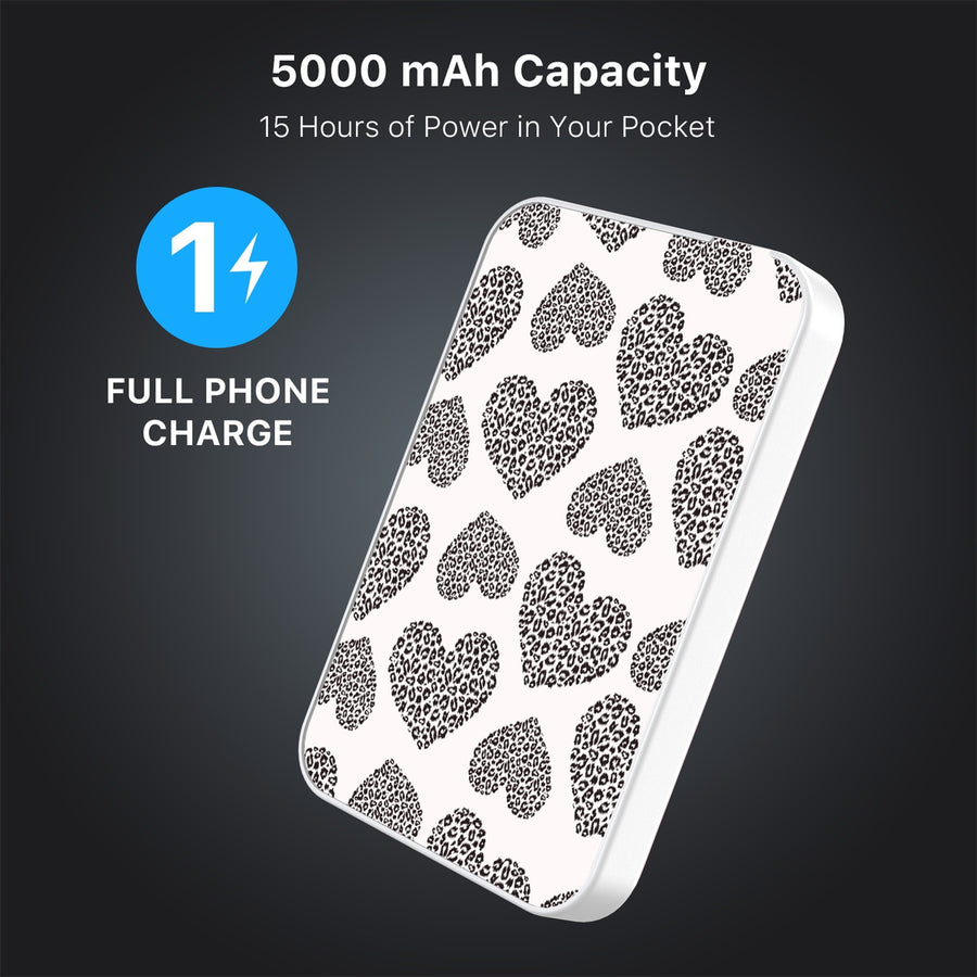MyBat Design Lab 5000mAh Magnetic Wireless Power Bank - White - Leopard Print Hearts - MPBBAT132-WH-098-8.jpg