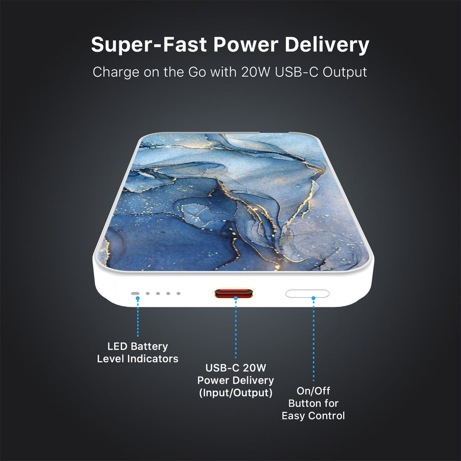 MyBat Design Lab 5000mAh Magnetic Wireless Power Bank - White - Blue Marble - MPBBAT132-WH-106-7.jpg