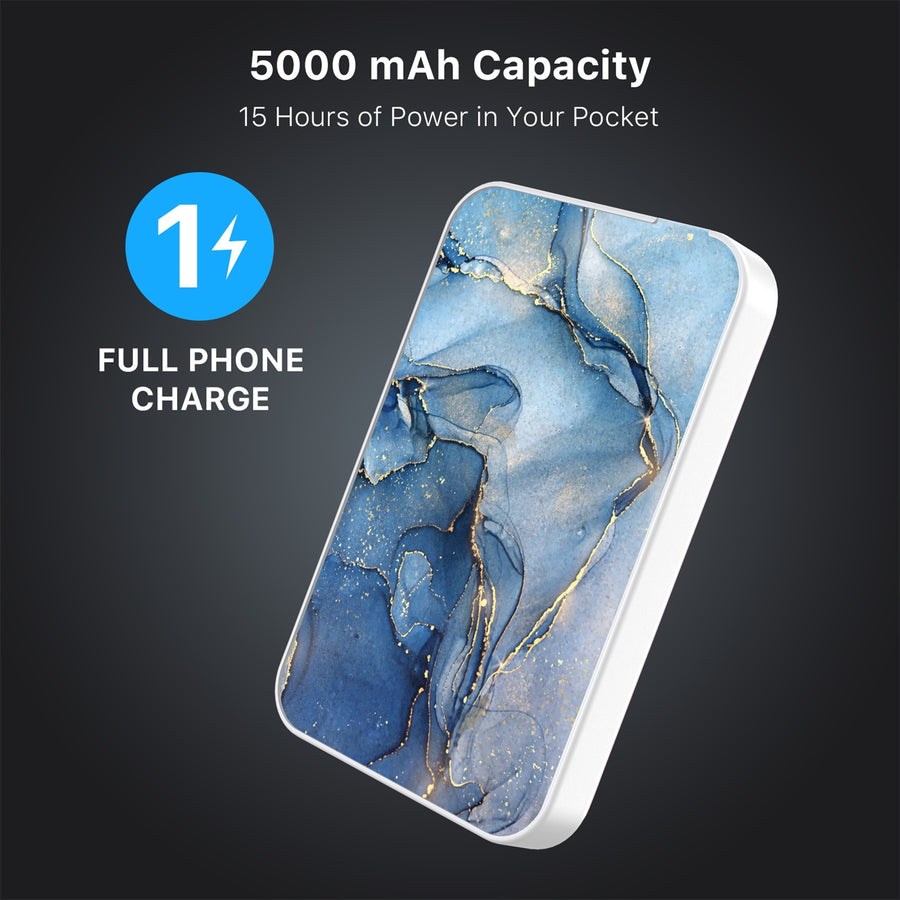 MyBat Design Lab 5000mAh Magnetic Wireless Power Bank - White - Blue Marble - MPBBAT132-WH-106-8.jpg
