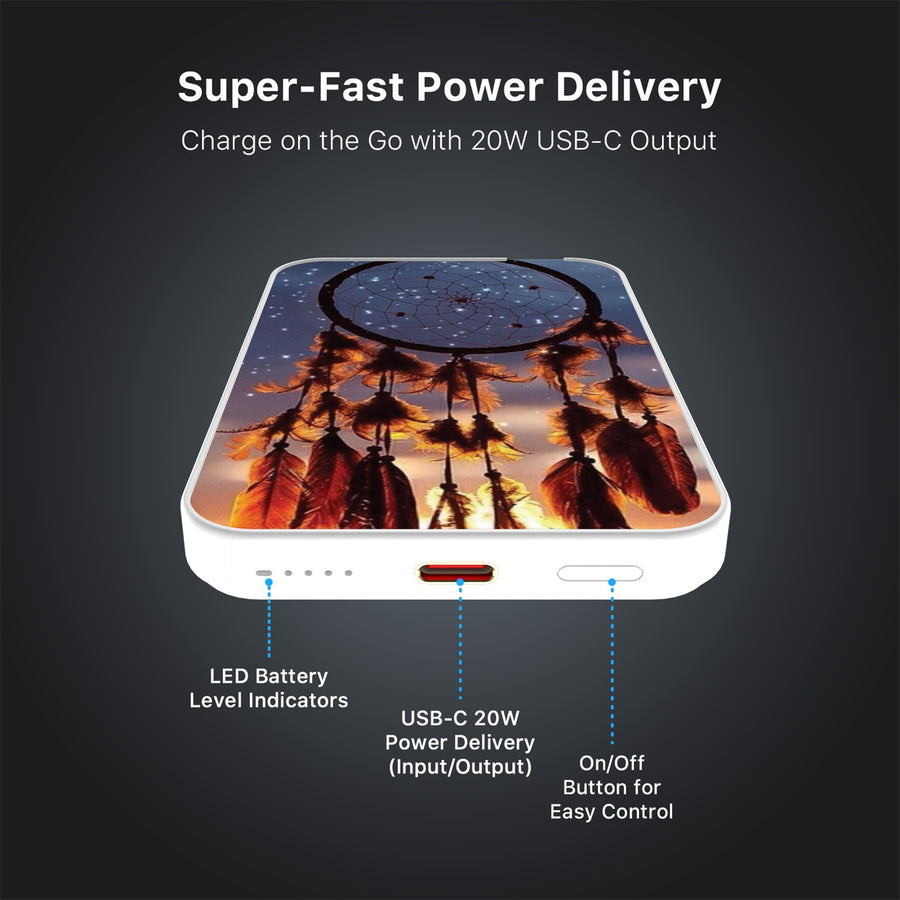 MyBat Design Lab 5000mAh Magnetic Wireless Power Bank - White - Dreamcatcher - MPBBAT132-WH-111-7.jpg
