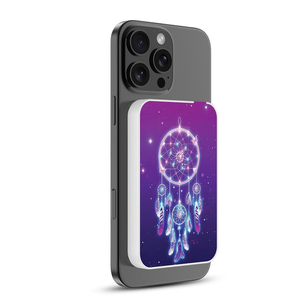 MyBat Design Lab 5000mAh Magnetic Wireless Power Bank - White - Neon Dreamcatcher - MPBBAT132-WH-114-2.jpg