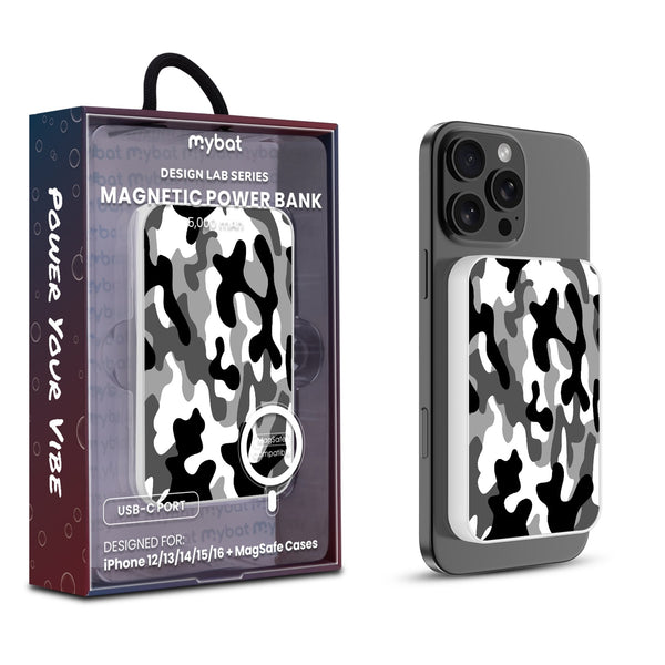 MyBat Design Lab 5000mAh Magnetic Wireless Power Bank - White - Black & White Camouflage - MPBBAT132-WH-122-1.jpg