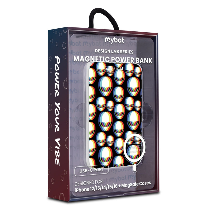 MyBat Design Lab 5000mAh Magnetic Wireless Power Bank - White - Extraterrestrial