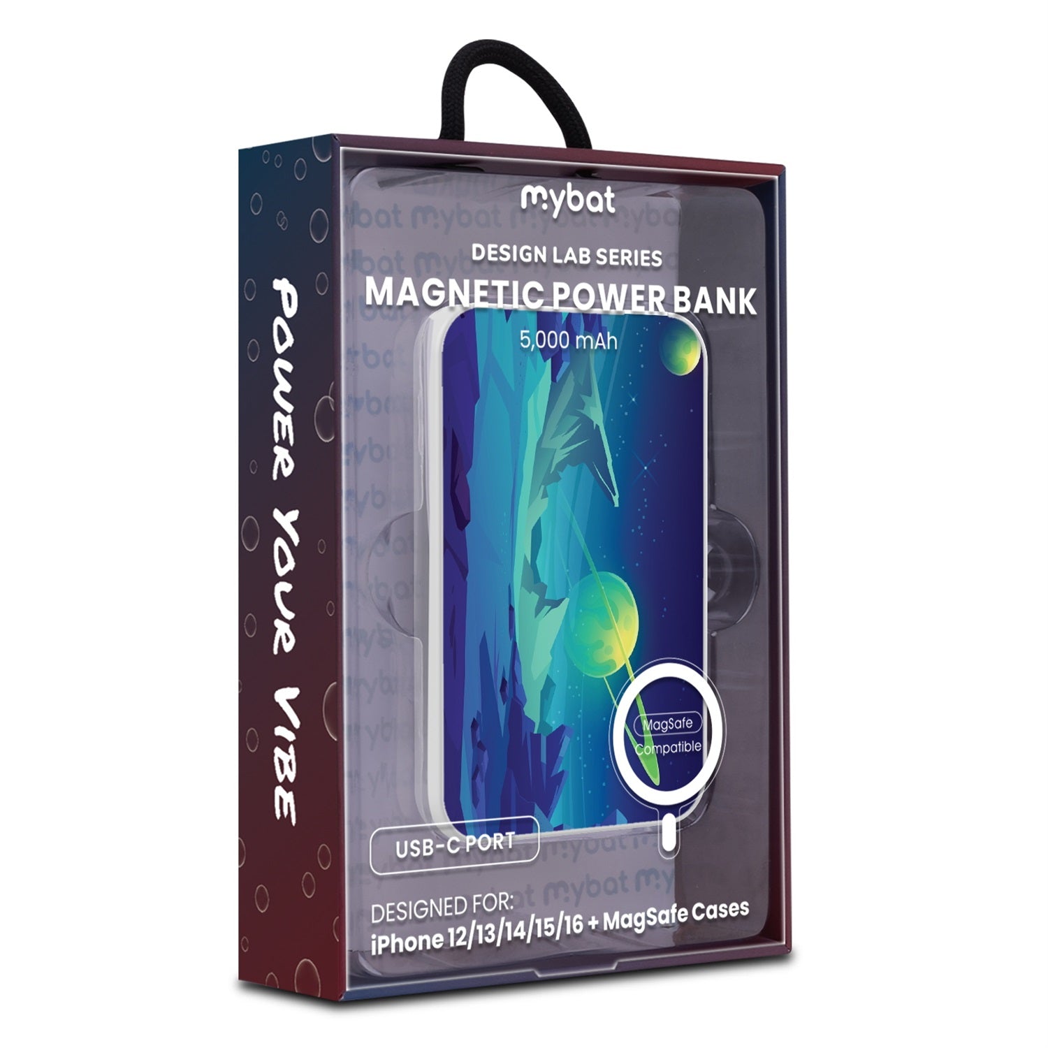 MyBat Design Lab 5000mAh Magnetic Wireless Power Bank - White - Out Of This World