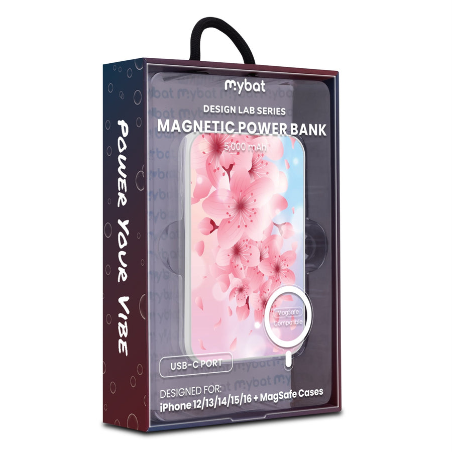 MyBat Design Lab 5000mAh Magnetic Wireless Power Bank - White - Cherry Blossoms - MPBBAT132-WH-131-9.jpg