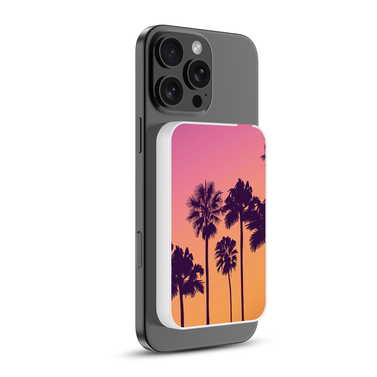 MyBat Design Lab 5000mAh Magnetic Wireless Power Bank - White - Palm Tree Sunset - MPBBAT132-WH-136-2.jpg