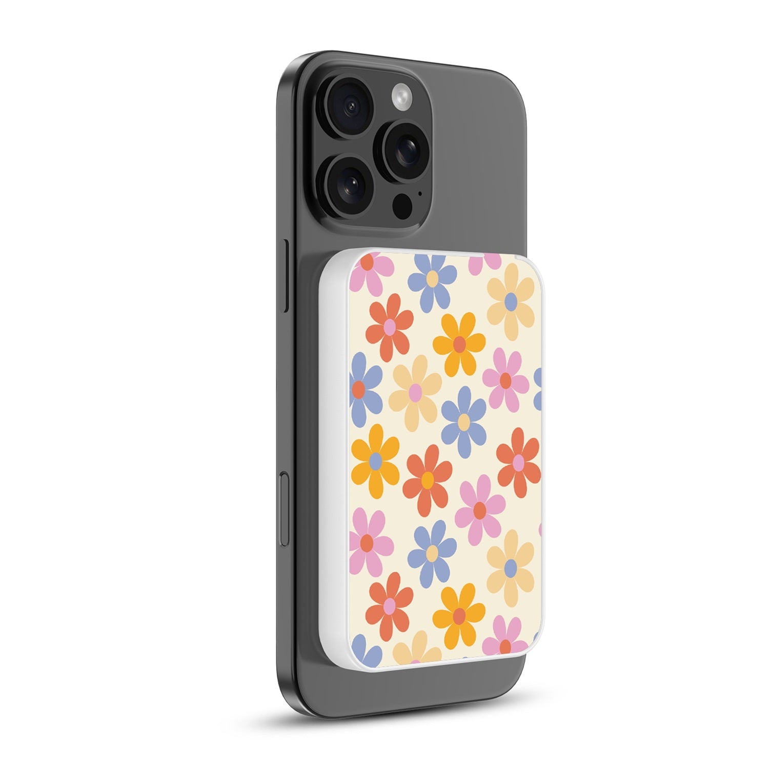 MyBat Design Lab 5000mAh Magnetic Wireless Power Bank - White - Retro Daisies - MPBBAT132-WH-137-2.jpg